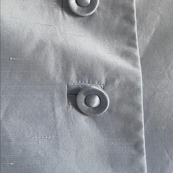 Albert Nipon Silk Tailored Blazer | Silver Lavender | Size 10P - Picture 7 of 12